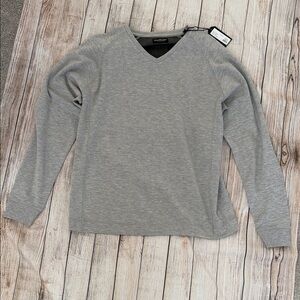 Gray V-Neck Sweatshirt